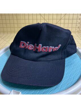 Vintage DieHard Snapback Hat Black & Green Brim Adjustable Cap One Size